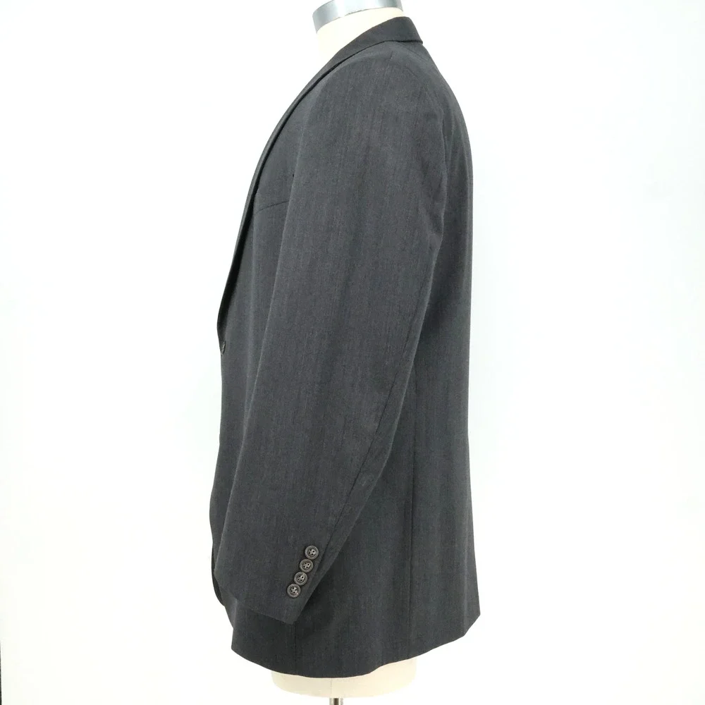 Hart Schaffner Marx 1887 Sport Coat Mens 44R Gray Wool Jacket Blazer Preppy